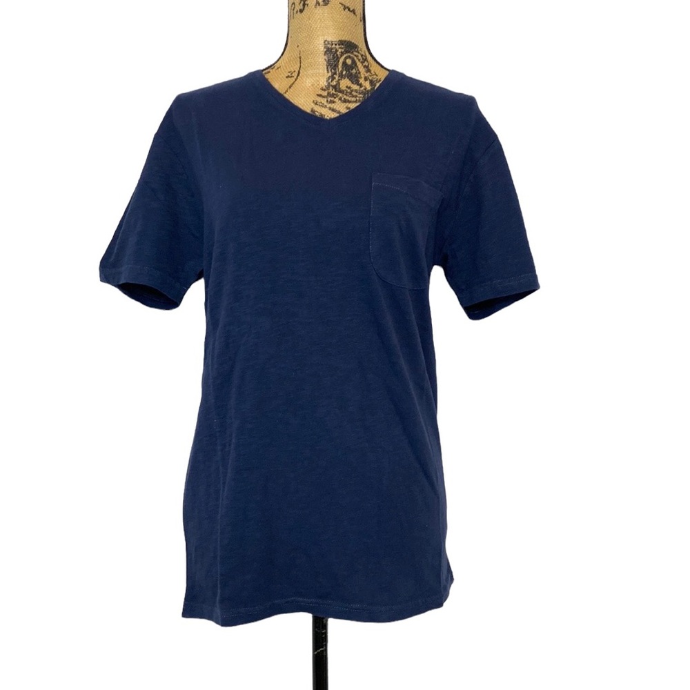 Navy Short Sleeve Casual Short T-Shirt S
